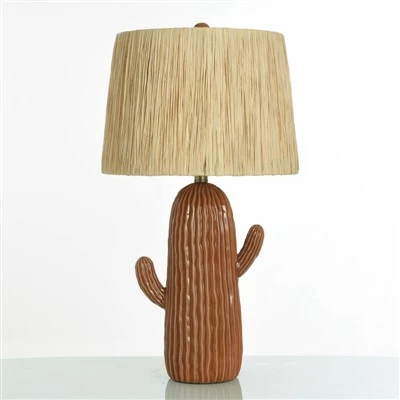 Ceramic Short Cactus Hello Table Lampe